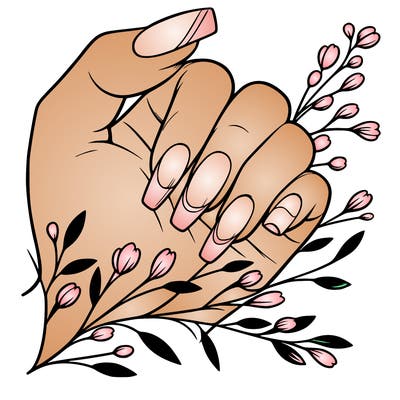 nails with french tip