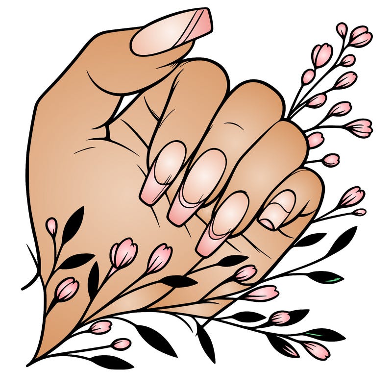 nails with french tip