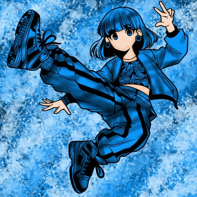break dancing manga girl