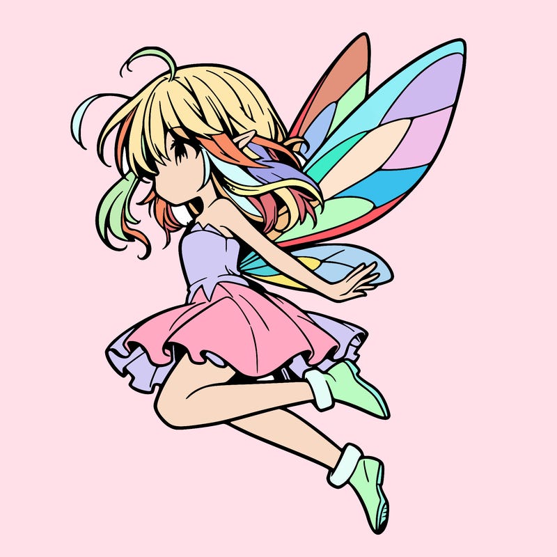 manga fairy flying