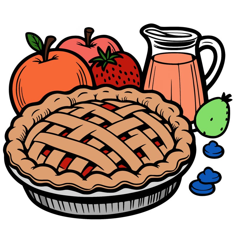 a pie of food