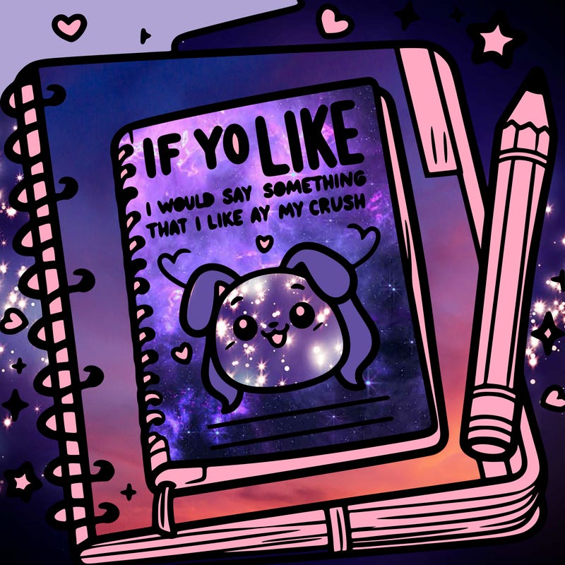 a notebook that says if you like, i would say something that like about my crush