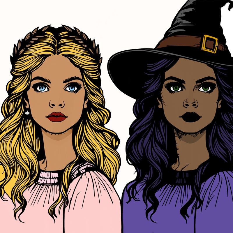 realistic witch woman