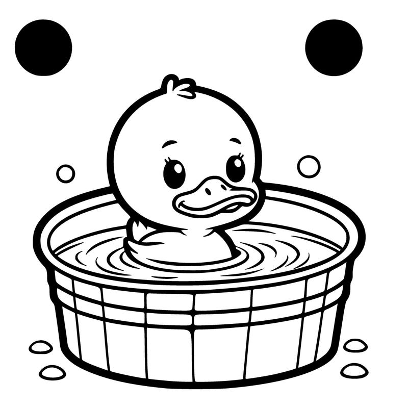 duck in a tub of water