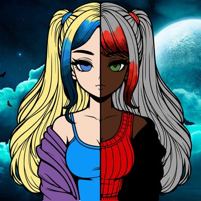 realistic girl split