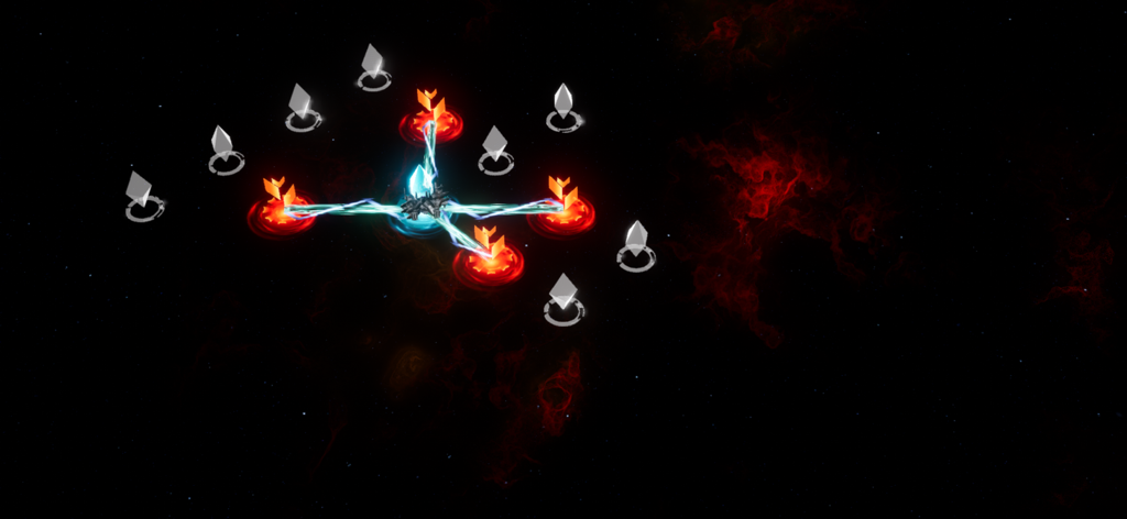 Taurus War 2 0 99 - Sci-fi tactical strategy screen in Taurus War 2 0 99 with energy links between units