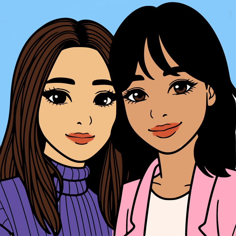 asian woman being in a couple with a latina woman realistic