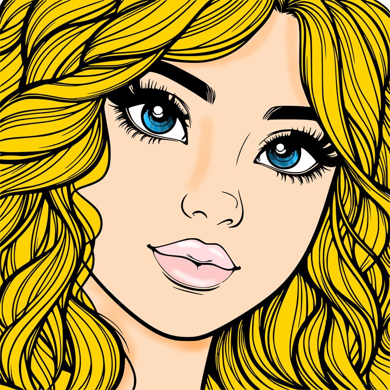 beautiful realistic girl close up to the camera with wavy hair,