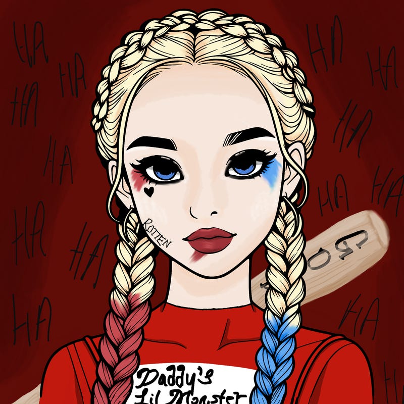 realistic girl with braids