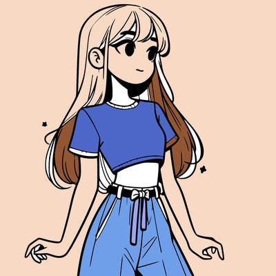 girl in a cute crop top