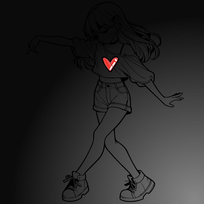 realistic girl danceing