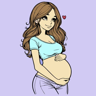 realistic pregnant girl