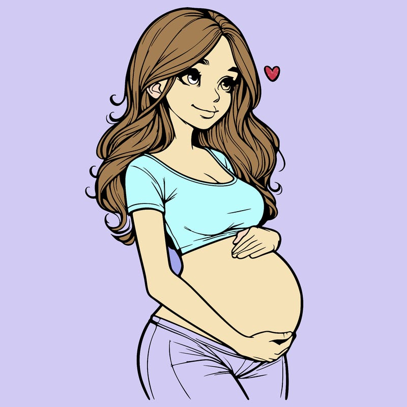 realistic pregnant girl