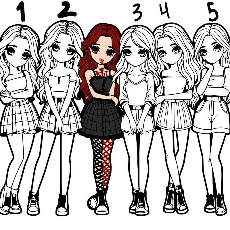 a group of girls realistic