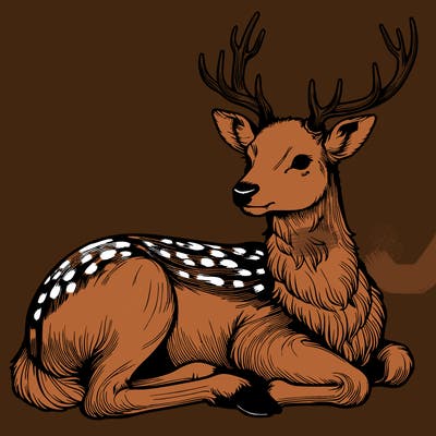 realistic deer with antlers