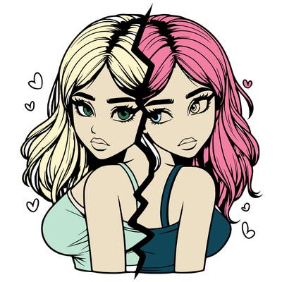 realistic girl split