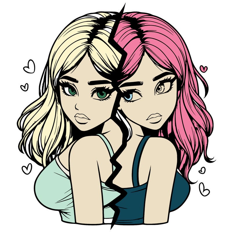 realistic girl split