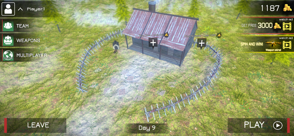 House defense and base building gameplay in Zombie Invasion Survival
