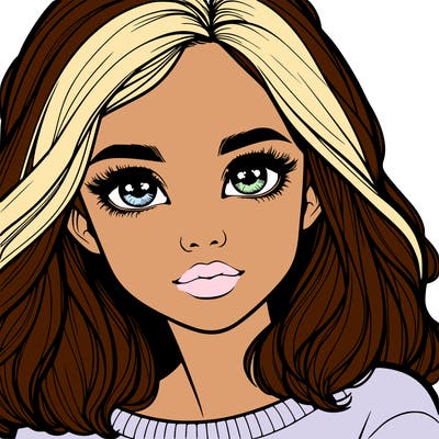 realistic girl whith cute eyes