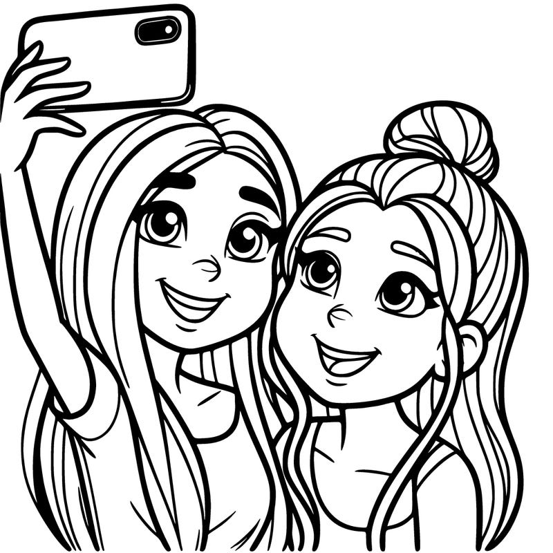 two girls posing for a selfie