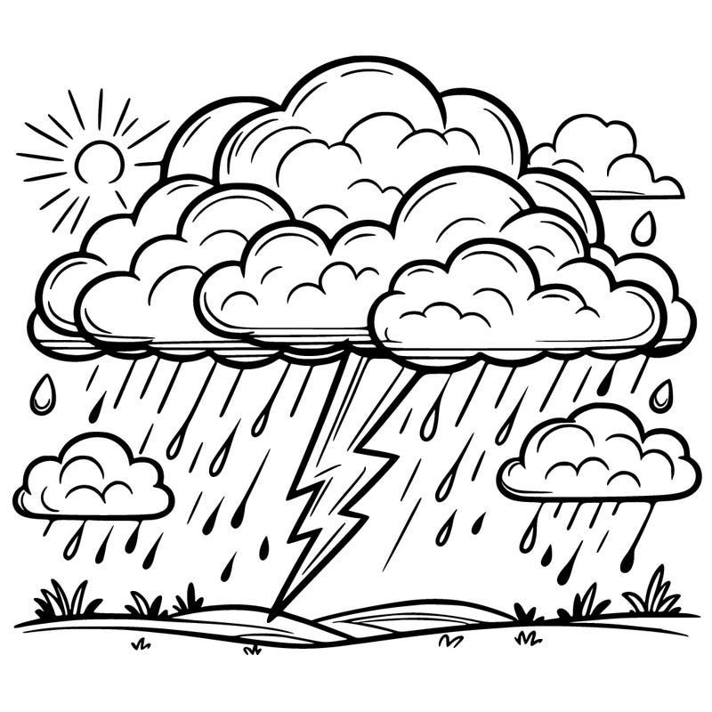 stormy clouds with thunderstorm