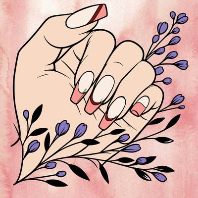 nails with french tip