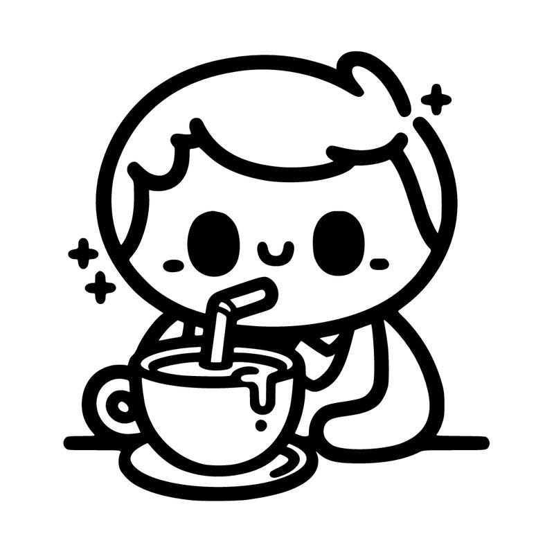 sipping cup of coffee