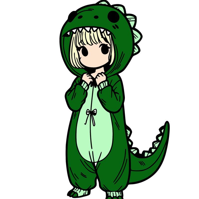 dino onesies on girl