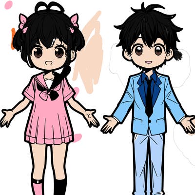 manga boy and girl