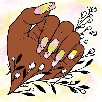 nails with french tip