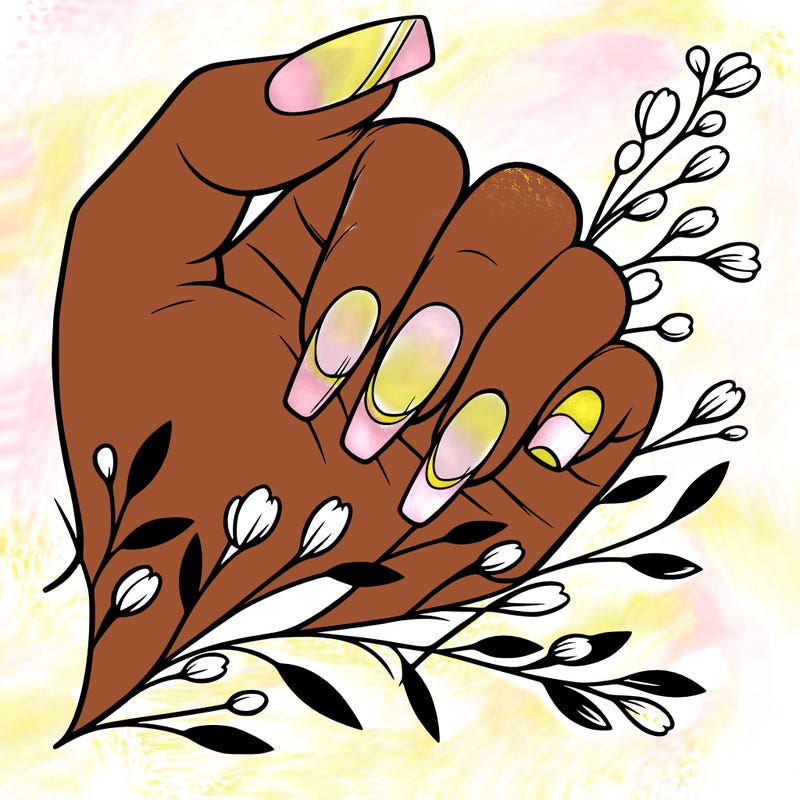 nails with french tip