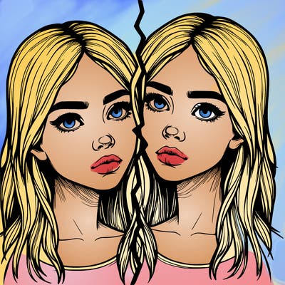 realistic girl split