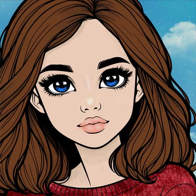 realistic girl whith cute eyes