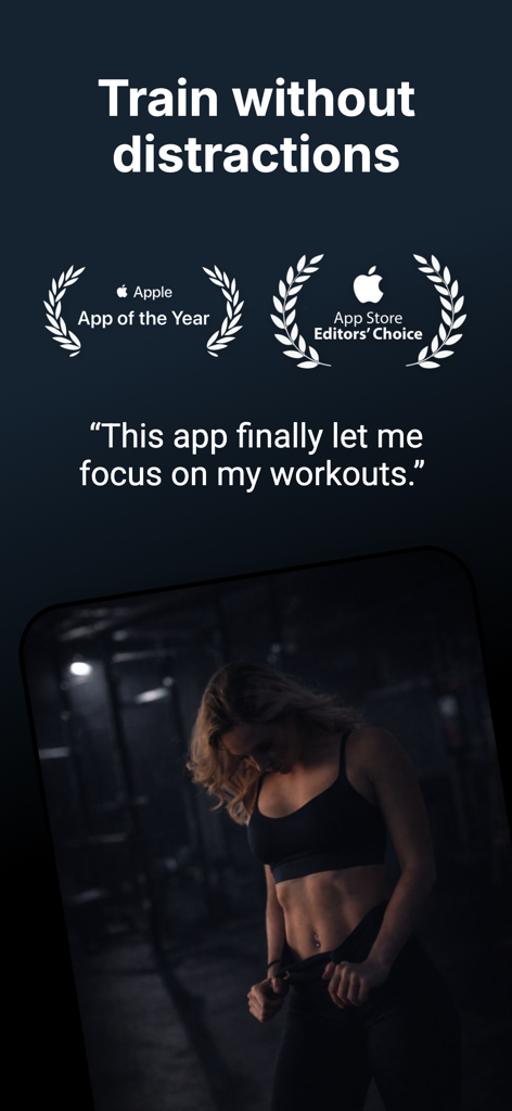 TimerFlex: HIIT & AI WOD Timer - Schermata promozionale dell'app TimerFlex HIIT con premi App Store e testimonianza utente