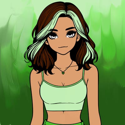 realistic girl with crop top