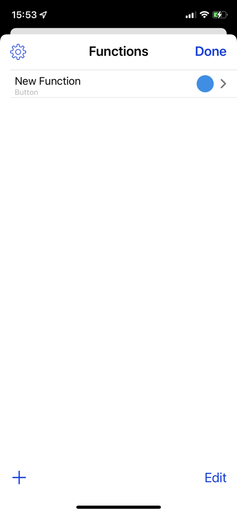 BLESerial HM-10 - Screen display for managing programmable functions in the BLESerial HM-10 app