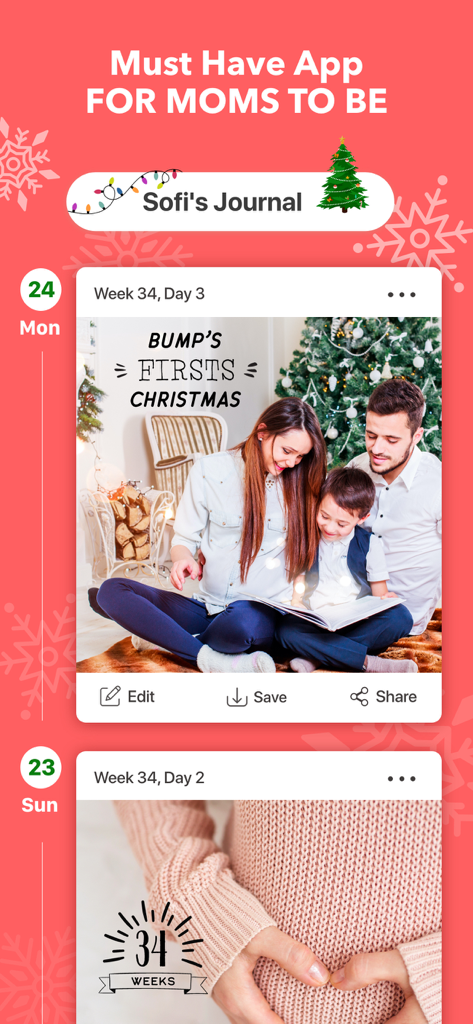 Baby Photo Editor: Pic Journal - Diario digital de embarazo con hitos semanales y fotos de bebé