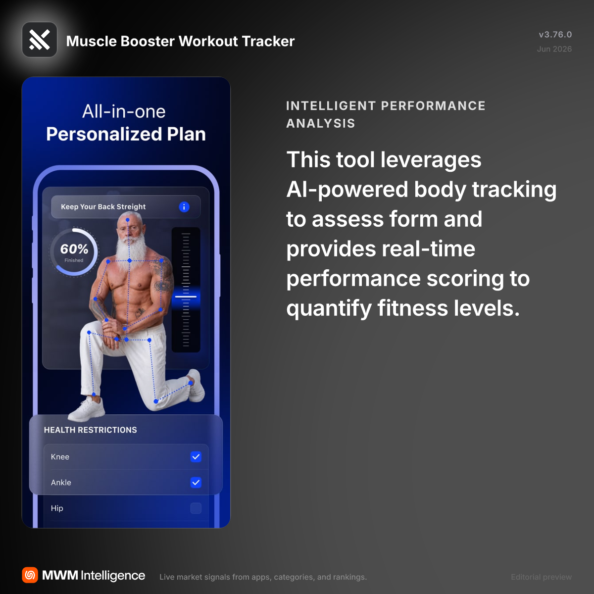 Muscle Booster Workout Tracker - Health & Fitness App | MWM