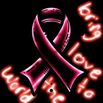 ribbon symbol of national breast cancer awareness month
