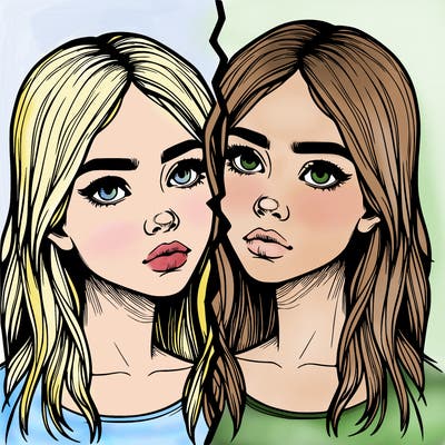 realistic girl split