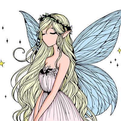 ethereal realistic fairy girl