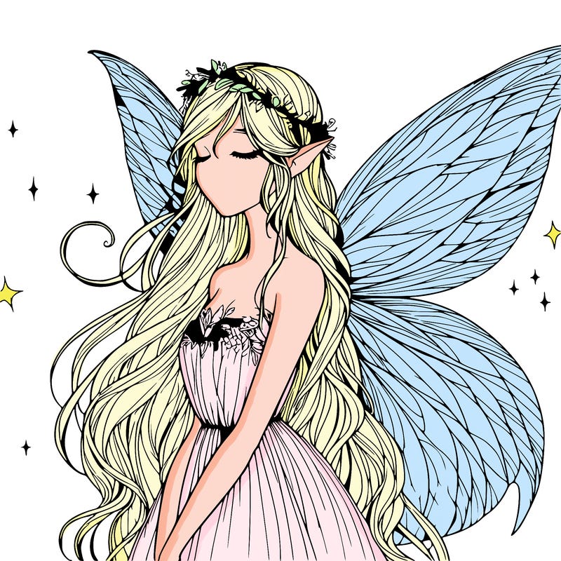 ethereal realistic fairy girl