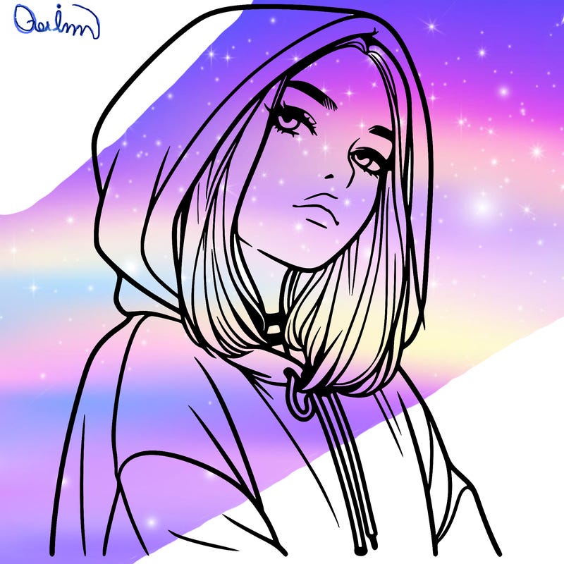 a realistic girl in a hoodie