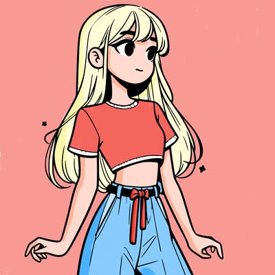 girl in a cute crop top