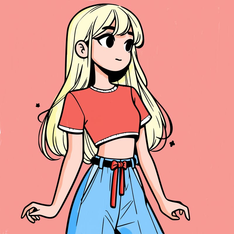 girl in a cute crop top