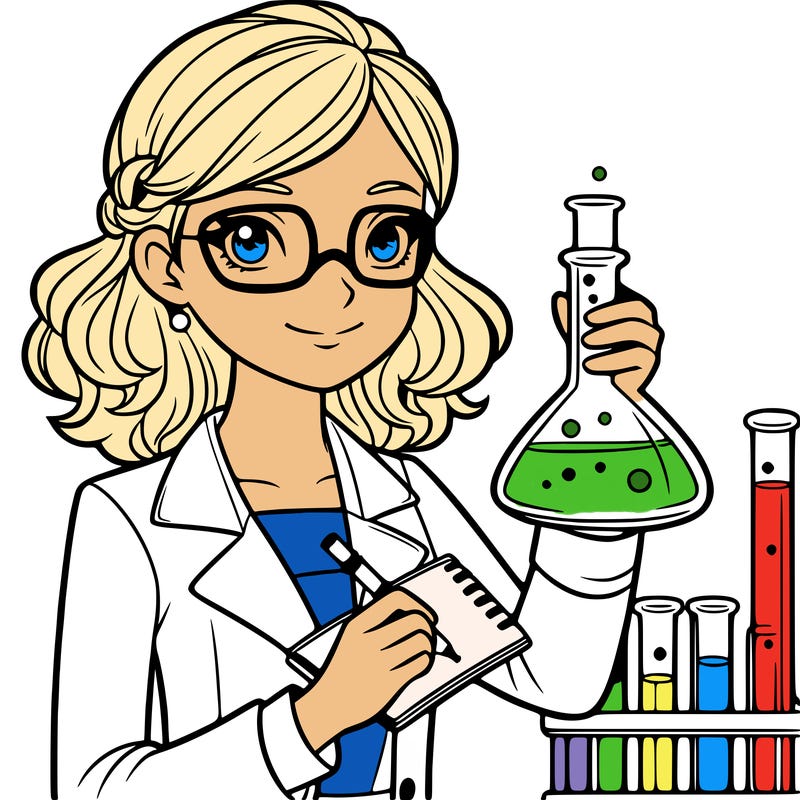 a female scientist