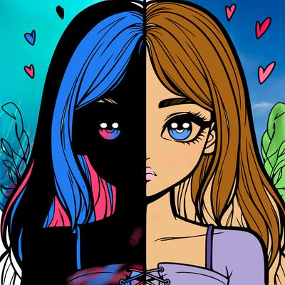 realistic girl split