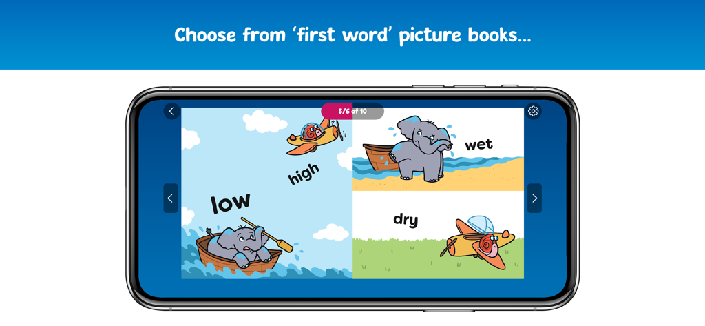 Twinkl Originals - Twinkl Originals first word picture book screen showing opposites for children