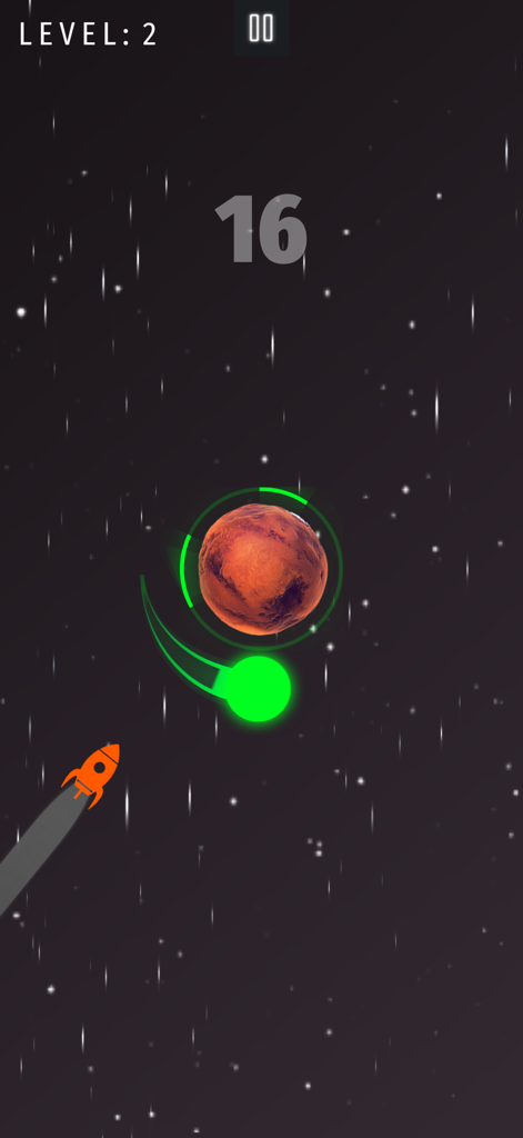 Save the Mars Ultimate - Gameplay showing the Mars planet protected by a green shield in space