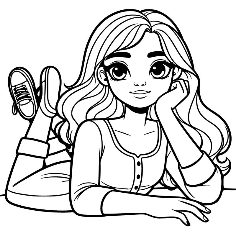 pretty girl laying down